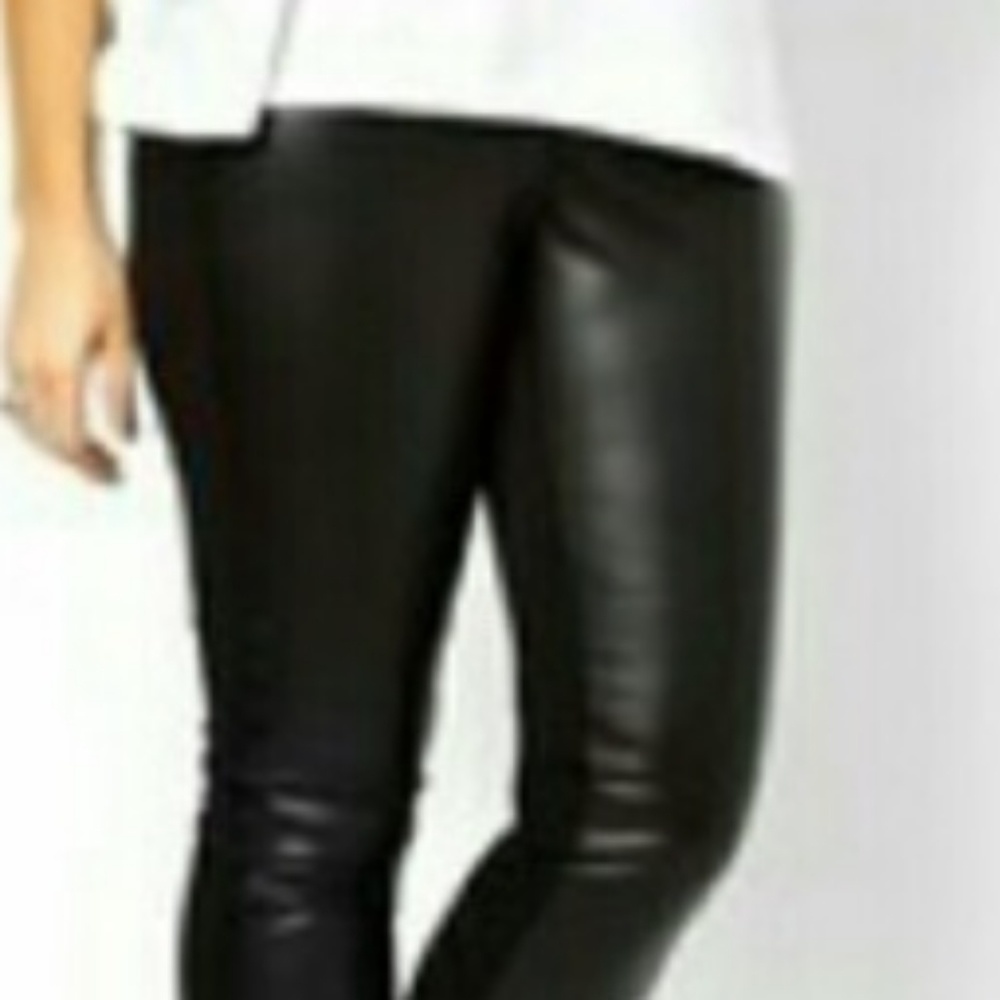 Faux leather leggings